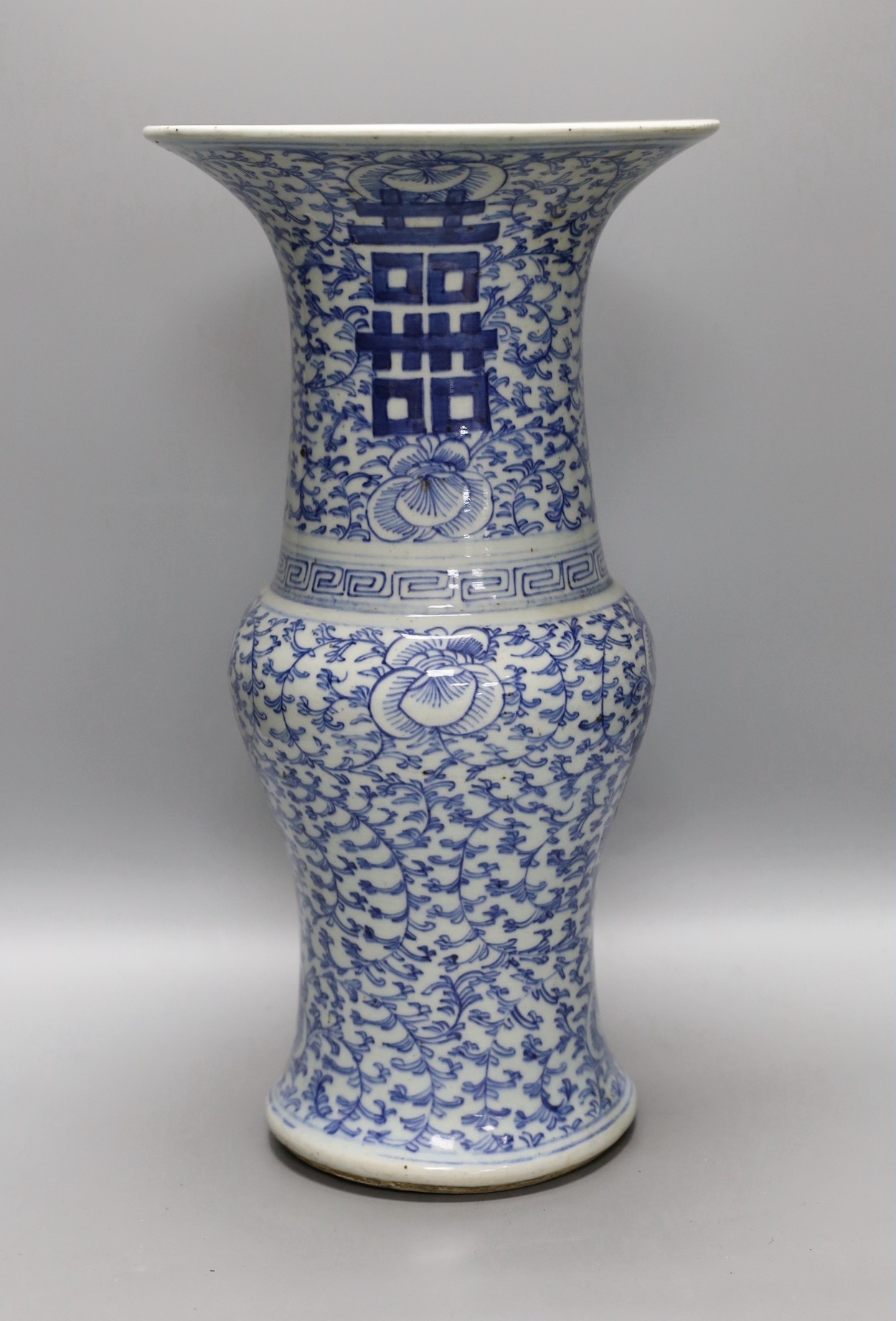 A 19th century Chinese Shuangxi vase, 40cm - Image 2 of 4