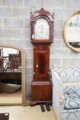 An early 19th century mahogany eight day longcase clock marked James Spencer, Calne, height 220cm