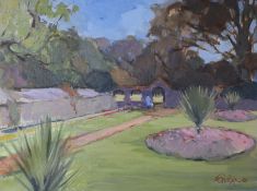 Eric Rolfe, oil on canvas, 'A Sussex Garden', signed, 30 x 40cm