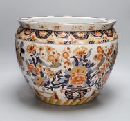 A mid 19th century Chinese Imari fish bowl,31 cms high,