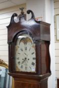 An early 19th century mahogany eight day longcase clock, marked A. Meyer (?), Bristol, height 236cm