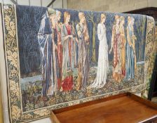 A Hines of Oxford after Burne-Jones a polychrome tapestry panel “Nuptial Procession”, width 188cm,