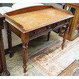 A Victorian mahogany washstand, width 107cm, depth 53cm, height 86cm