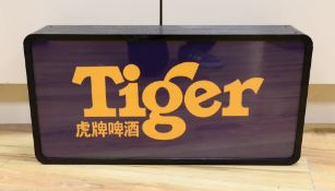 A Tiger Beer illuminated sign 61x31x12cm