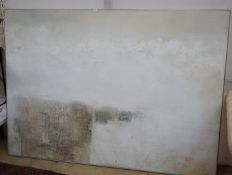 Janet Nathan (1938-) Impressionist landscape, oil on canvas, signed, width 215cm, height 156cm
