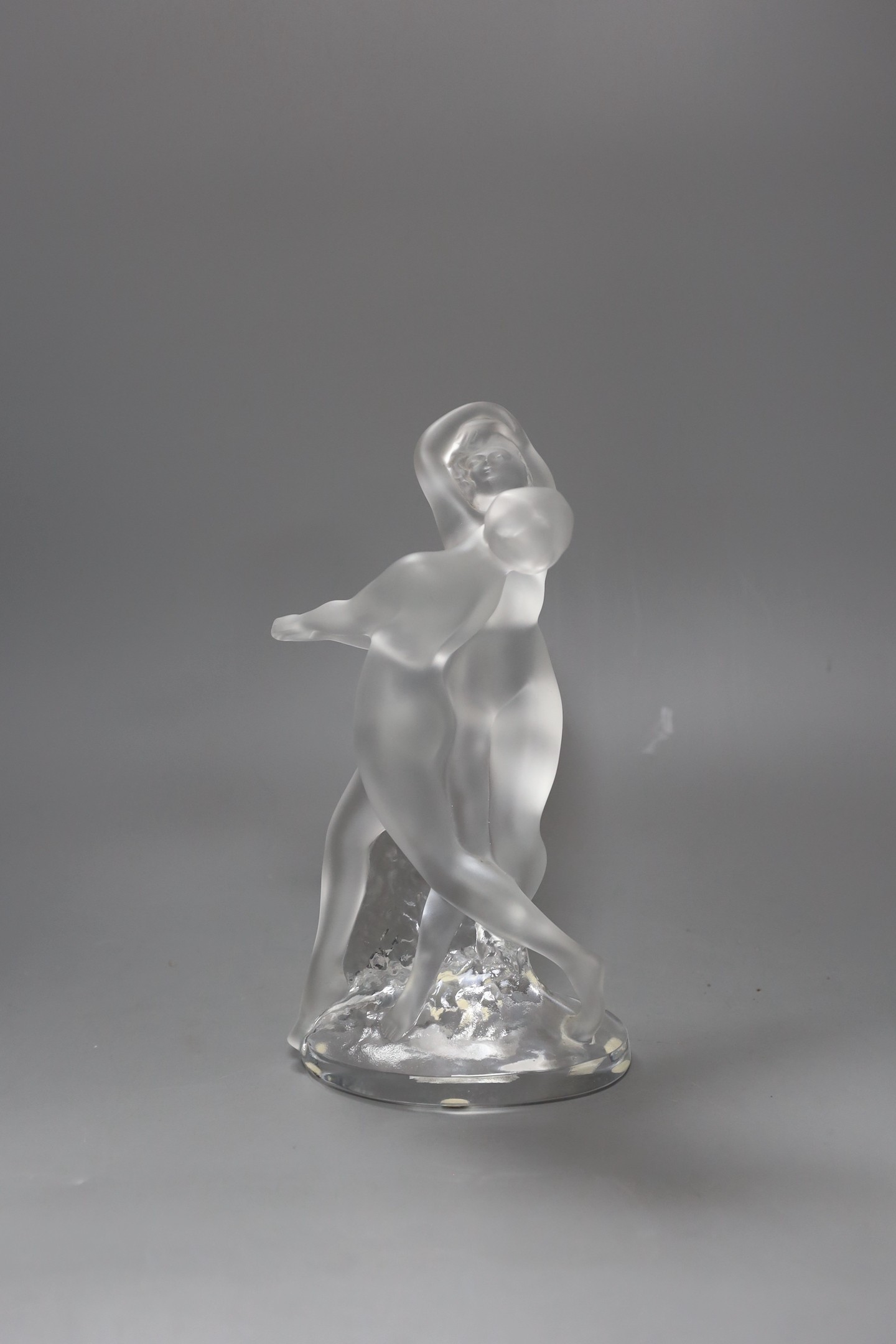 A Lalique glass figure group of dancing lady’s, 26cm - Image 2 of 3