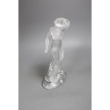A Lalique model of a nude, boxed, 23.5cms high