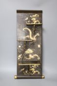 A Chinese lacquer ‘dragon’ wall shelf, 55x25cm