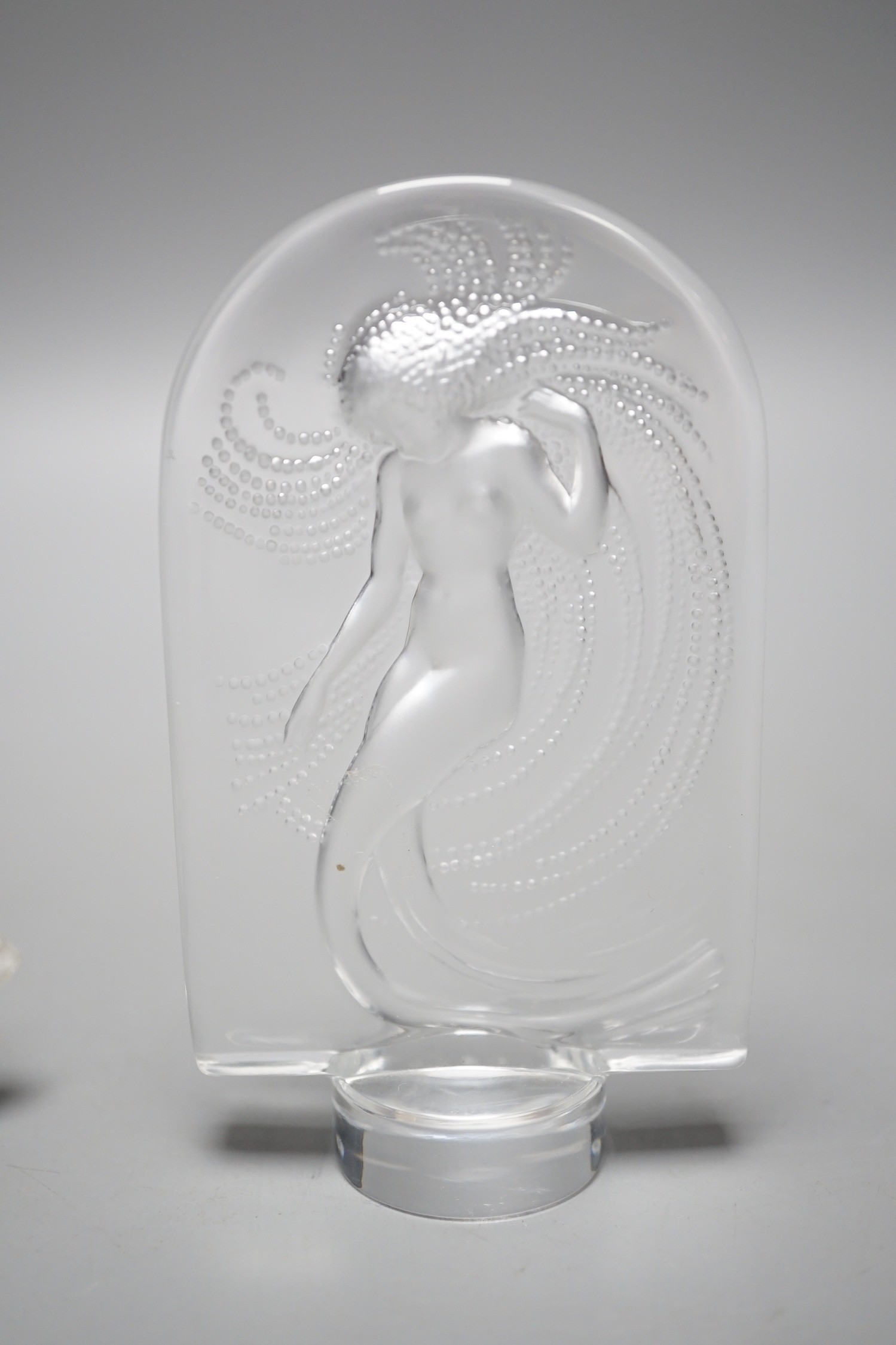 Two Lalique crystal paperweights; Sirene and Sanglier, tallest 10cm - Image 3 of 4