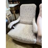 A John Sankey slipper chair, width 69cm, depth 105cm, height 83cm