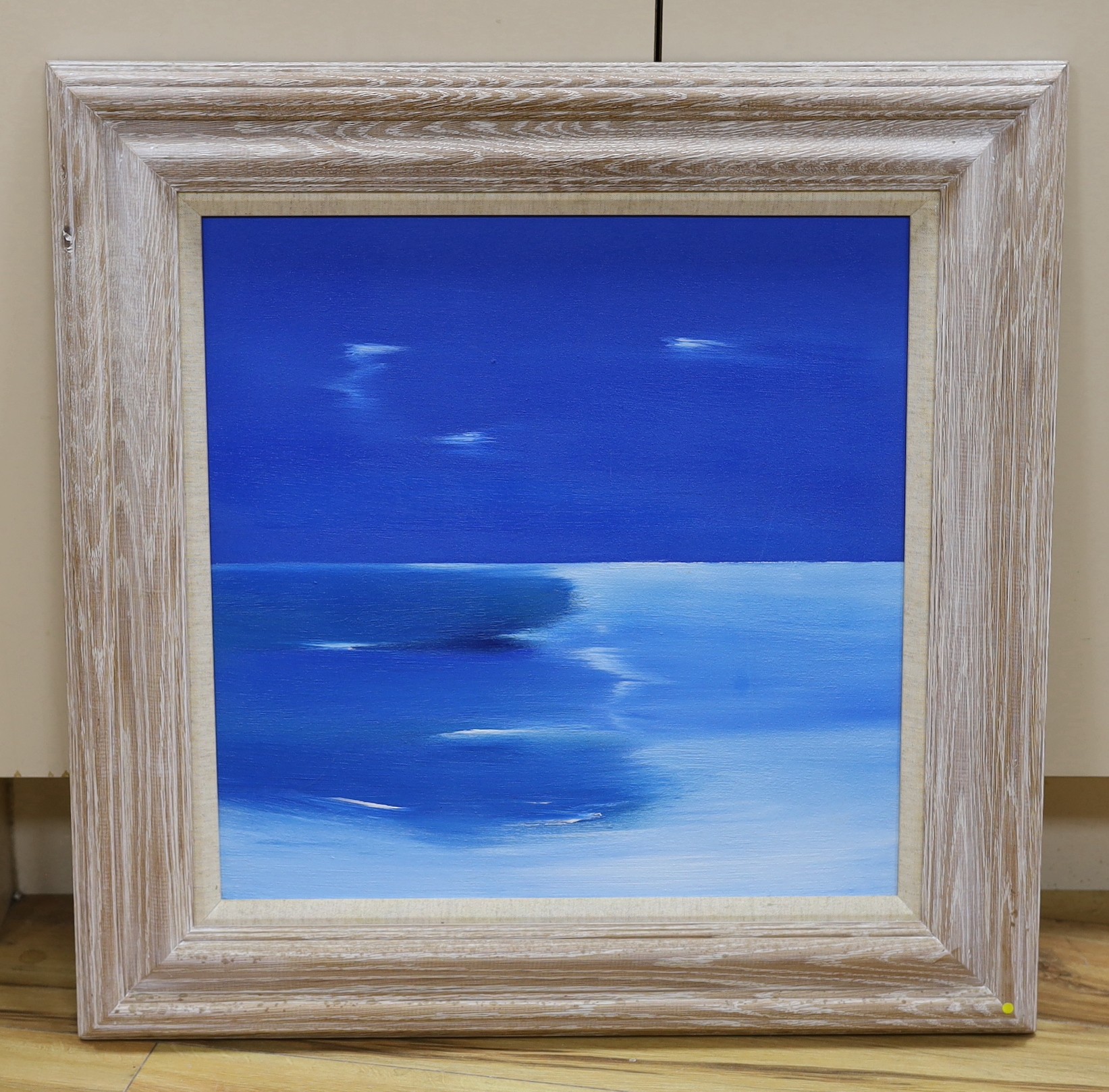 James Maconochie (1965-), oil on canvas, 'Sugar Bay II', signed and titled verso, 50 x 50cm - Image 2 of 2