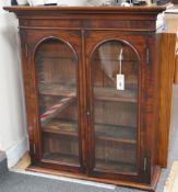 A small Victorian mahogany bookcase top, width 76cm, depth 25cm, height 87cm