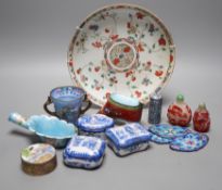 A group of Chinese ceramics and enamels, 18th/19th century