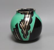 A Carlton Ware Age of Jazz Art Deco vase, 17cm
