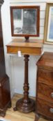 A Victorian mahogany shaving stand, width 42cm, depth 39cm, height 148cm