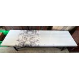A mid century design G plan? rectangular coffee table, width 168cm, depth 50cm, height 37cm