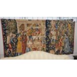 A French Robert Four machine tapestry of a wine harvest, width 194cm, height 110cm