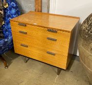 A Stag Fine Line three drawer chest width 76cm, depth 46cm, height 73cm