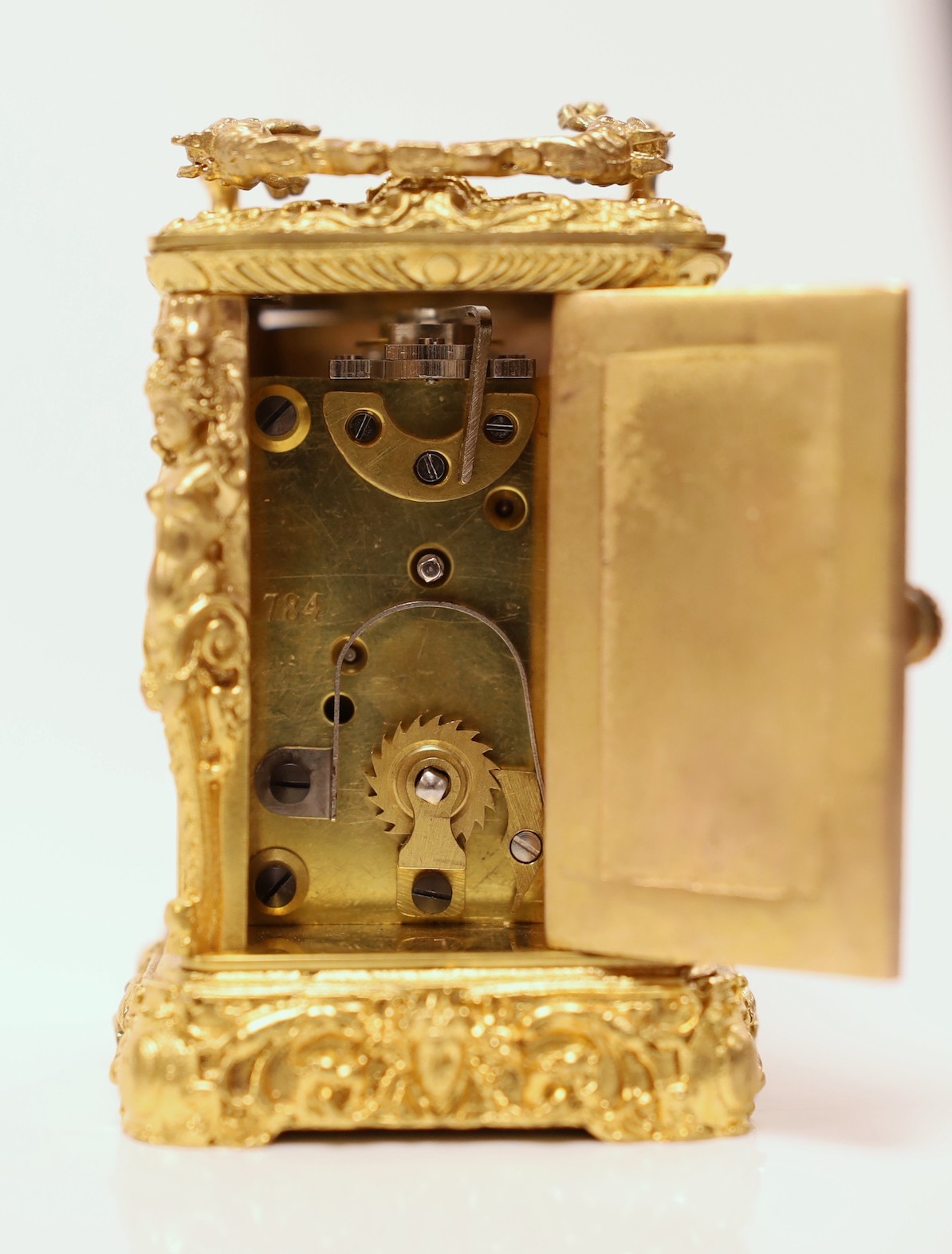 A miniature carriage timepiece, 7cms high - Image 4 of 5