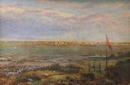 George Vicat Cole, R.A., (1833-1893), watercolour, 'Harwich, Essex', signed and dated 1891, 22 x