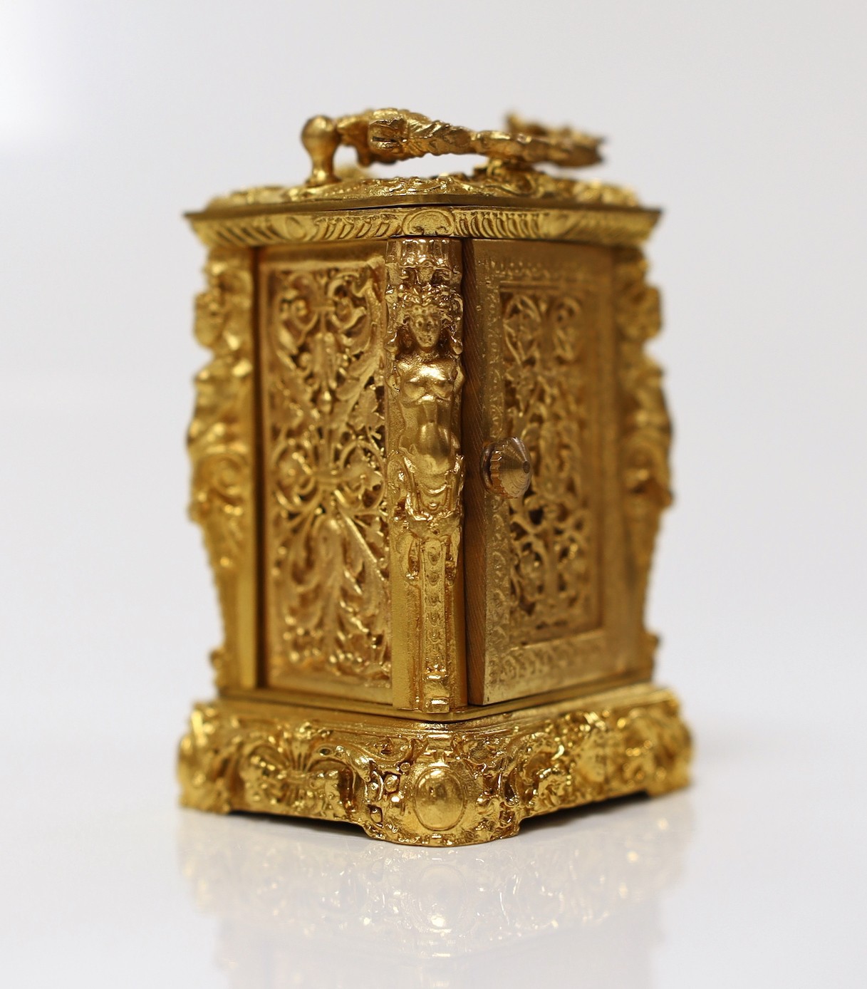 A miniature carriage timepiece, 7cms high - Image 3 of 5