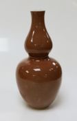 A Chinese double gourd vase, 19.5cm tall