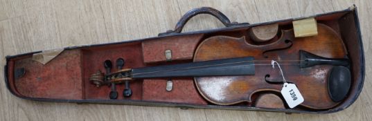 A 19th century German violin in case