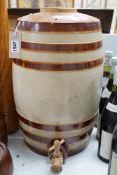A Victorian stoneware barrel, 44cm