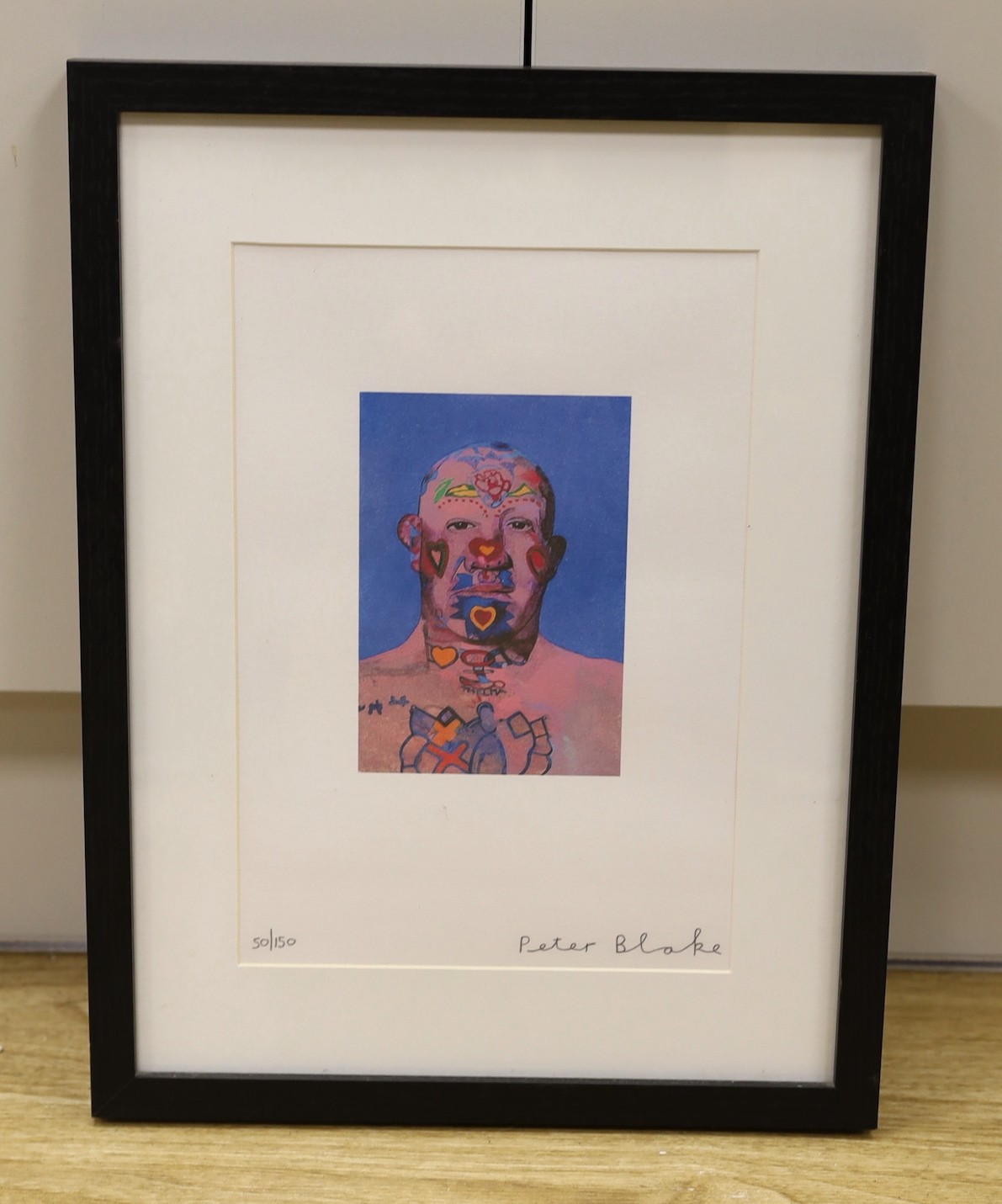 Peter Blake (1932-), ink jet print in colours, Tattooed Man, 2015, signed in pencil, 50/150, overall - Image 2 of 3