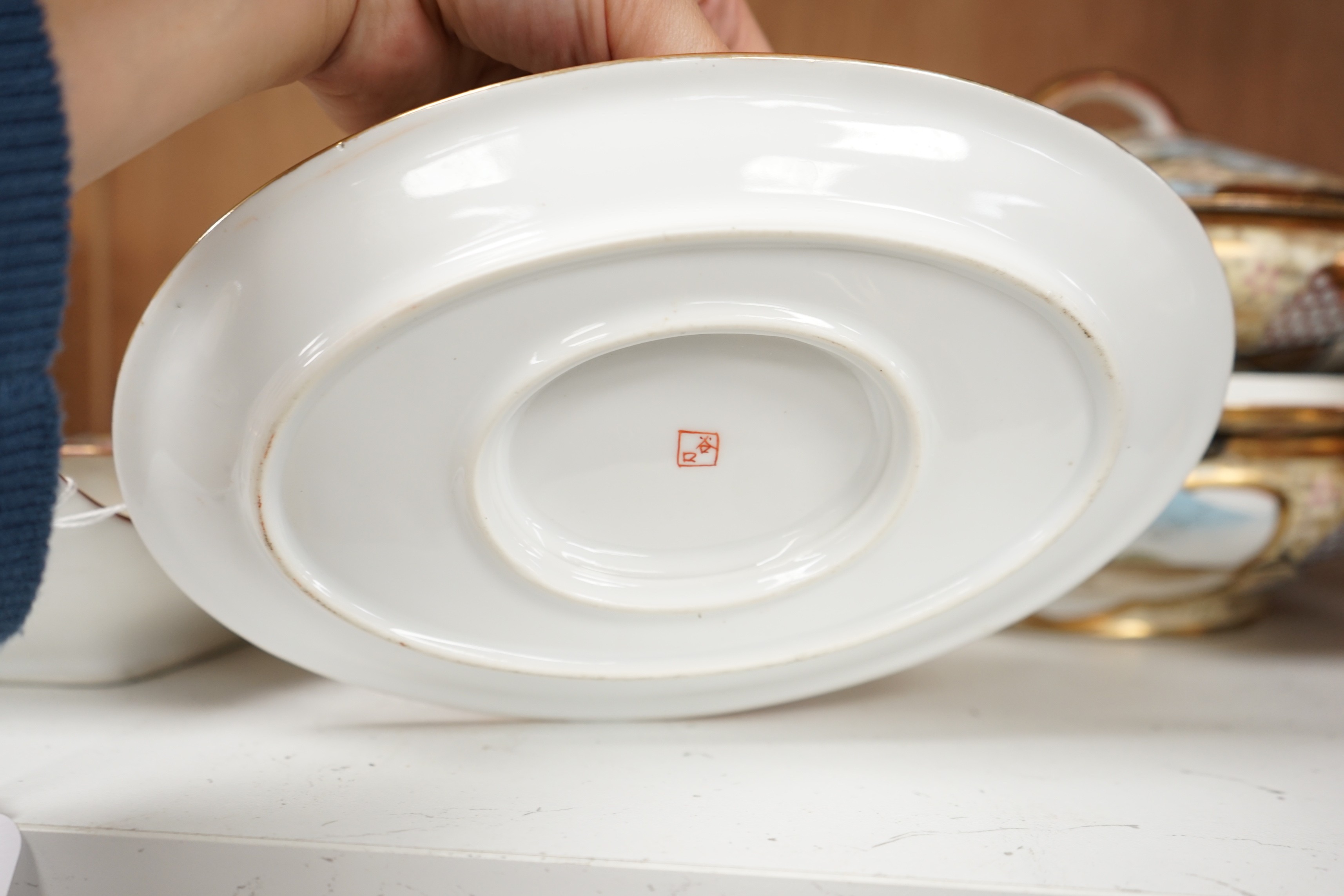 A 20th century Japanese Kutani part dinner service - Image 6 of 6