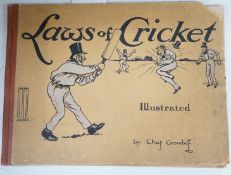 ° ° Crombie, Charles, The Laws of Cricket, 1907, 12 coloured plates (with captioned text) and
