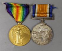 Two WWI medals. 38144 PTE.F.J.COLLINS. DEVON.R.