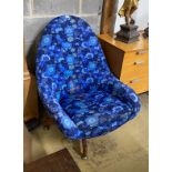 A Greaves and Thomas egg chair width 72cm, depth 78cm, height 94cm