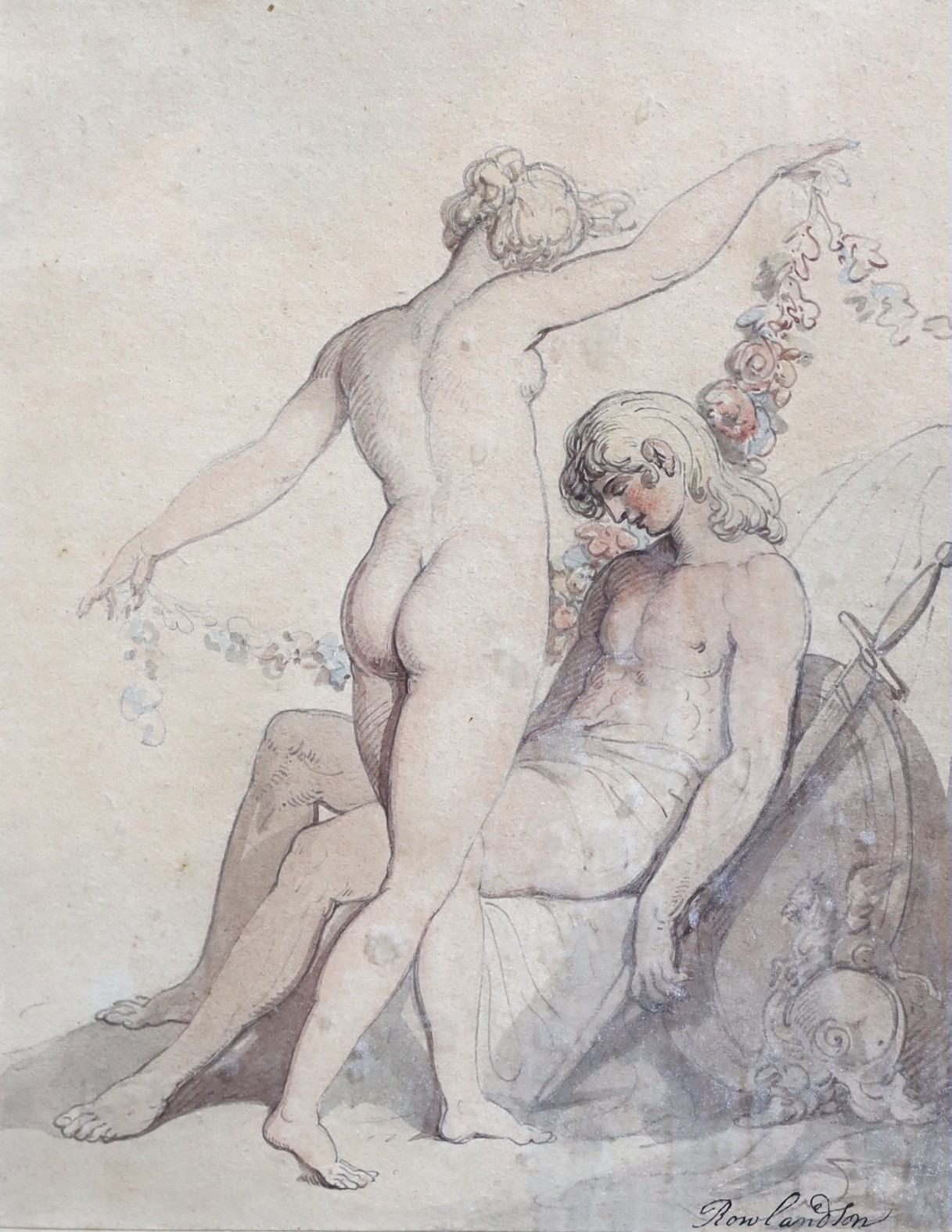 Thomas Rowlandson (1757–1827) 'Venus and Adonis'ink and watercoloursigned in ink20 x 15.5cm**