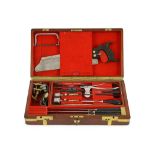 A Victorian mahogany cased field surgeon's set by Salt & Son of Bull Lane, London, the brass bound