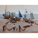 § § Alfred Daniels (1924-2015) 'Working Boats, Hastings'oil on boardsigned and dated 198559 x