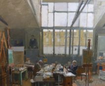 § § Ken Howard (b.1932) 'Robert Buhler and Bill Michael at 3 Avenue Studios'oil on canvassigned,