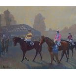 § § Peter Howell (b.1932) Racehorses approaching the paddockoil on canvassigned and dated '7850 x