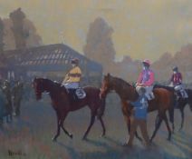 § § Peter Howell (b.1932) Racehorses approaching the paddockoil on canvassigned and dated '7850 x