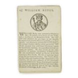 A set of fifty George III monarchs of England playing cards, each printed with a biography of an