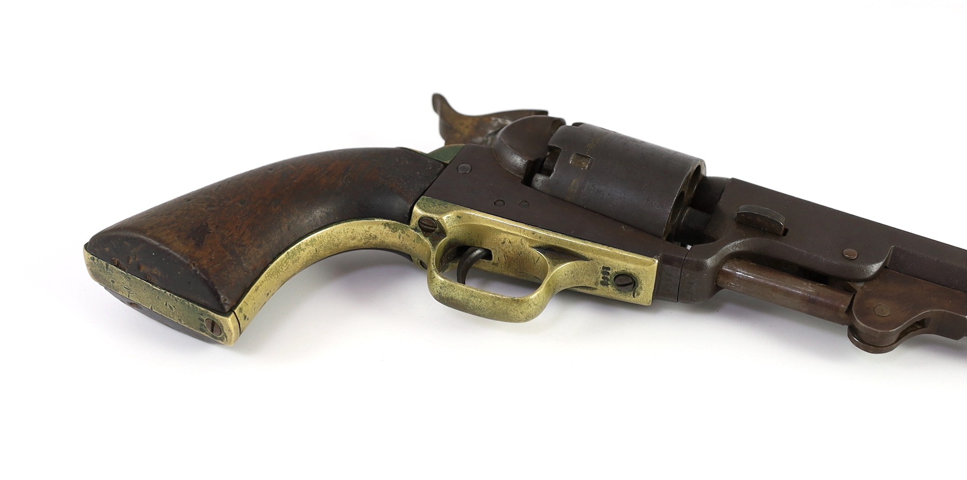 A Metropolitan Arms Co of New York Navy model revolver, with octagonal, rifled cal. 36 barrel; six- - Image 2 of 4