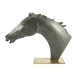 A Hagenauer bronze relief of a horse's head, signed to the base, 23cm high 32cm long**CONDITION