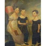 English School circa 1830 Portrait of the children of the Browne family, Mary Anne Browne (Mrs