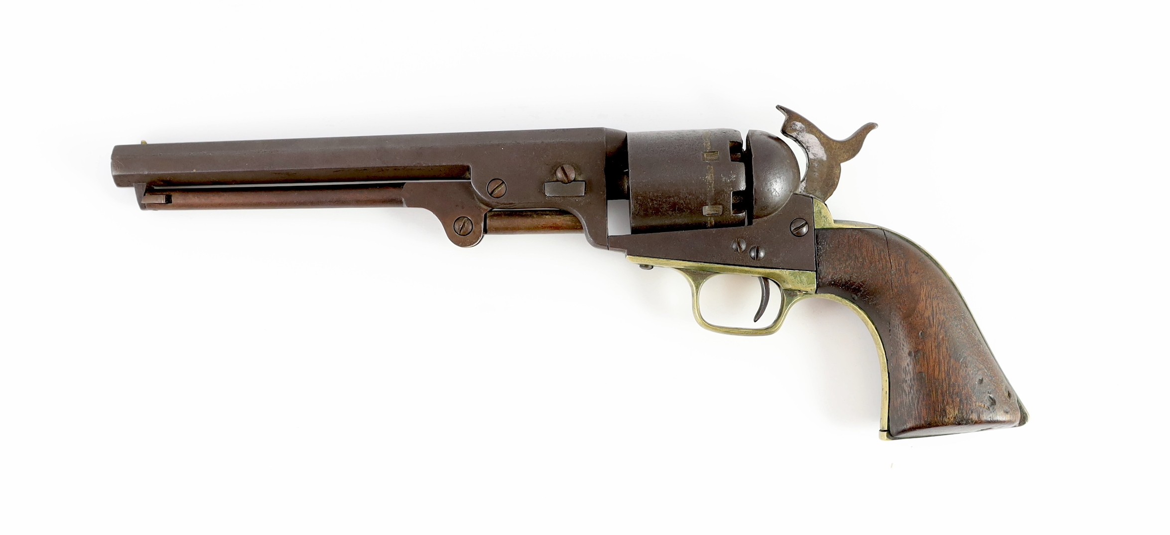 A Metropolitan Arms Co of New York Navy model revolver, with octagonal, rifled cal. 36 barrel; six- - Image 4 of 4