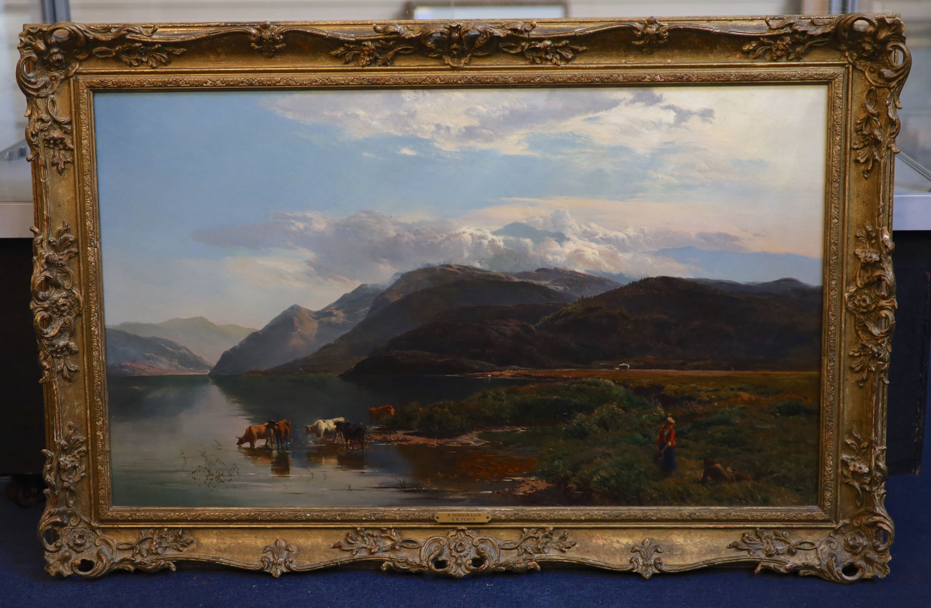 Sidney Richard Percy (1821-1886) ‘A Scottish Loch’oil on canvassigned and dated 3847 x 80cm** - Image 2 of 3