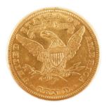 U.S.A coins, a Liberty Head gold $10, 1893, m.m. O, edge wear otherwise VF**CONDITION REPORT**PLEASE