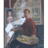 § § Alfred Reginald Thomson, R.A. (1894-1979) Self portraitoil on boardsigned44 x 37cm**CONDITION