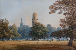 John Varley (1778-1842) The Tower in Berkhampstead Parkwatercoloursigned and dated 182316 x 24.