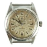 A gentleman's 1950's stainless steel Rolex Oyster Perpetual wrist watch, with arrow head markers,