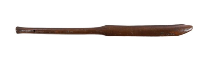 A large Polynesian hardwood war club, with blade shaped head and turned handle 102cm long**CONDITION